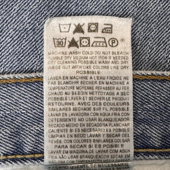 Levis 550 Jeans Mens 40x34 Blue Relaxed Fit Tapered Leg Light Wash Cotton Denim - Picture 6 of 12